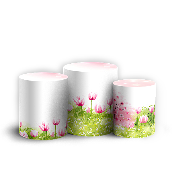 Capas Trio Cilindro Sublimado Veste Fácil - Jardim