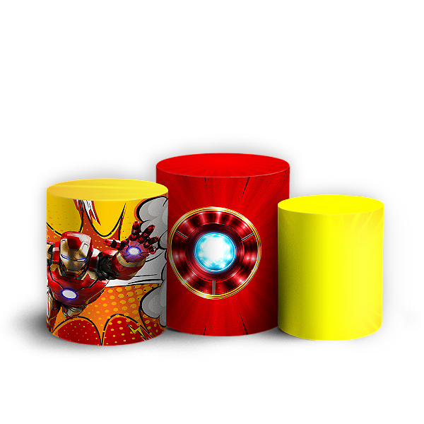 Capas Trio Cilindro Sublimado Veste Fácil - Homem de Ferro