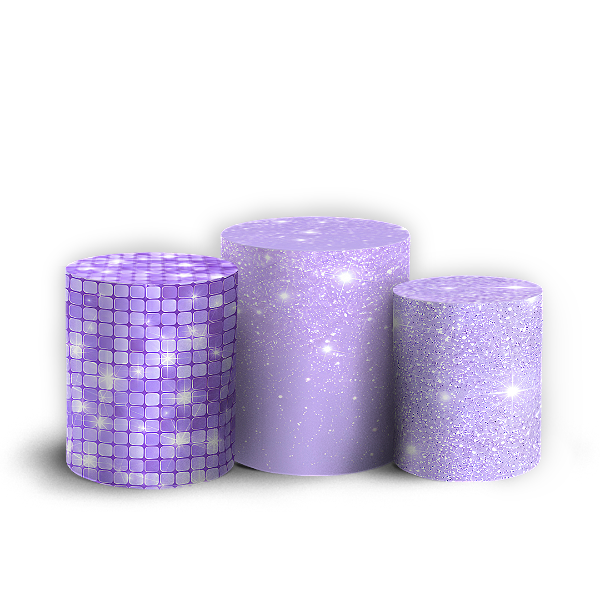 Capas Trio Cilindro Sublimado Veste Fácil - Glitter