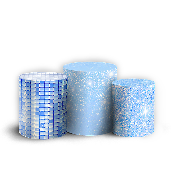 Capas Trio Cilindro Sublimado Veste Fácil - Glitter