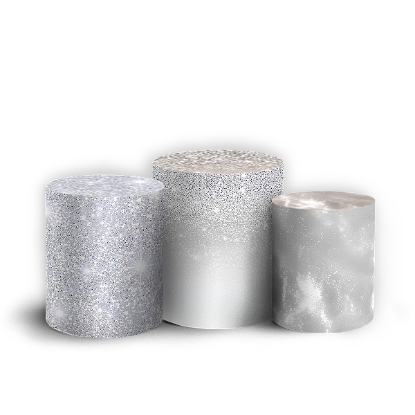 Capas Trio Cilindro Sublimado Veste Fácil - Glitter
