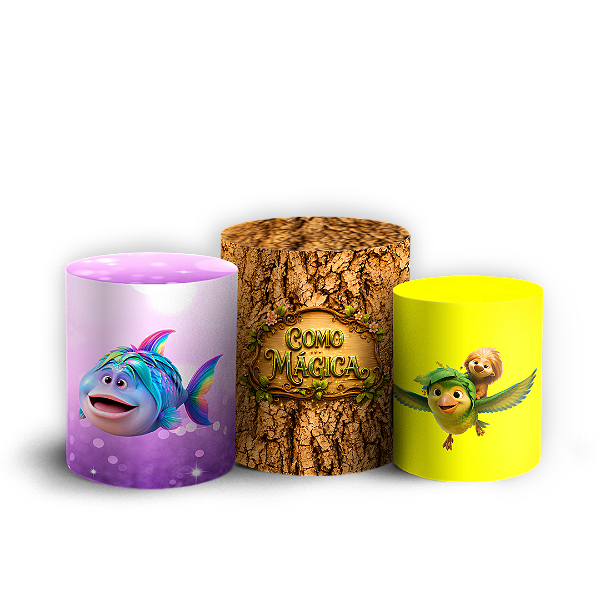 Capas Trio Cilindro Sublimado Veste Fácil - Como Magia