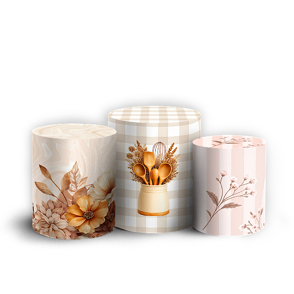 Capas Trio Cilindro Sublimado Veste Fácil - Chá de Panela