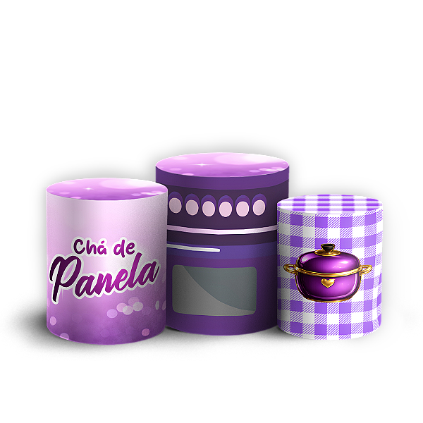Capas Trio Cilindro Sublimado Veste Fácil - Chá de Panela