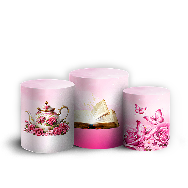 Capas Trio Cilindro Sublimado Veste Fácil - Cha de Mulheres