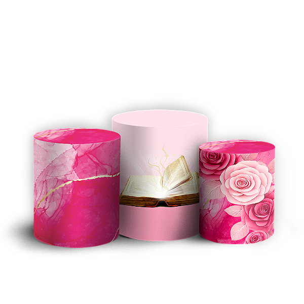 Capas Trio Cilindro Sublimado Veste Fácil - Cha de Mulheres