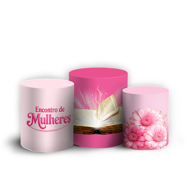 Capas Trio Cilindro Sublimado Veste Fácil - Cha de Mulheres