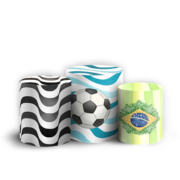 Capas Trio Cilindro Sublimado Veste Fácil - Brasilidade Infantil