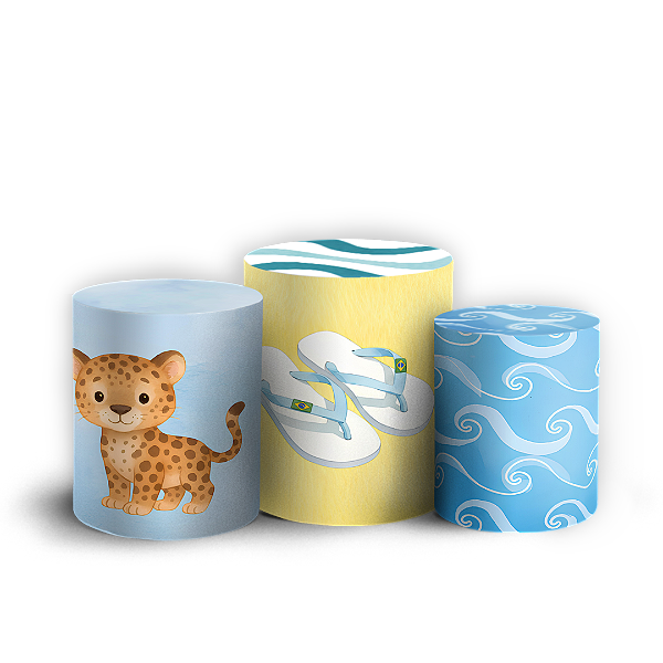 Capas Trio Cilindro Sublimado Veste Fácil - Brasilidade Infantil