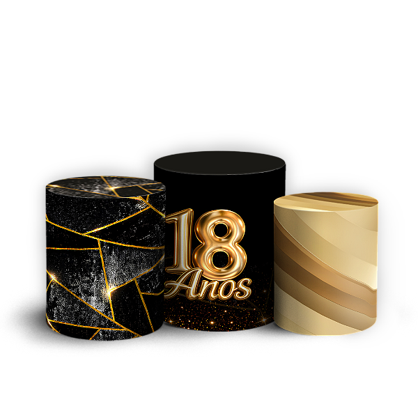Capas Trio Cilindro Sublimado Veste Fácil - 18 Anos