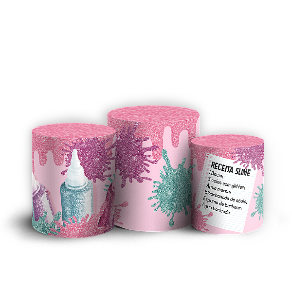 Capas Trio Cilindro Sublimado Veste Fácil - Slime