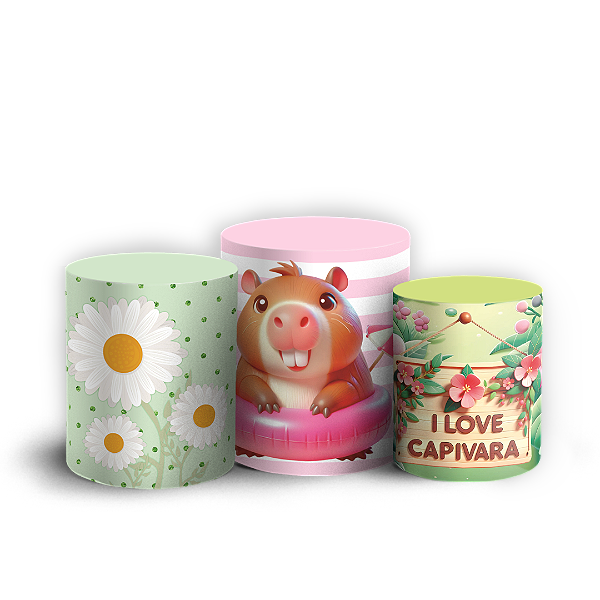 Capas Trio Cilindro Sublimado Veste Fácil - Capivarinha