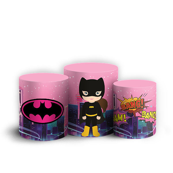 Capas Trio Cilindro Sublimado Veste Fácil - Batgirl