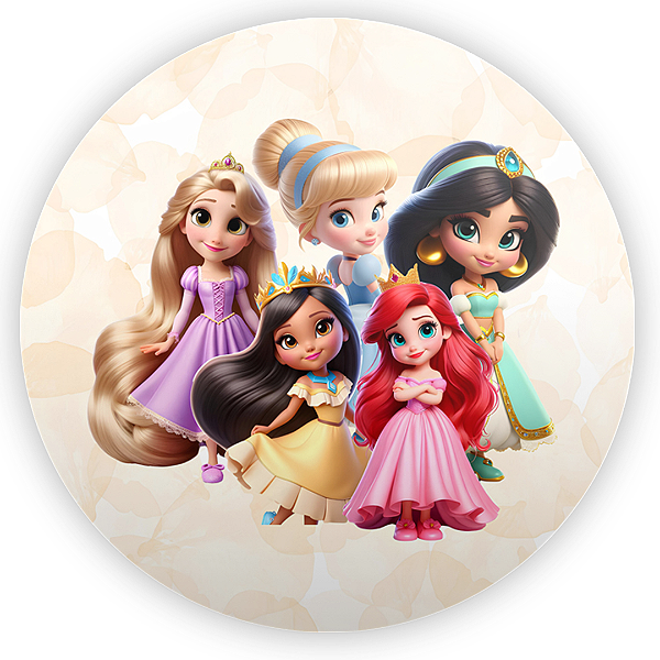 Capa Mini Painel Sublimado - Princesas