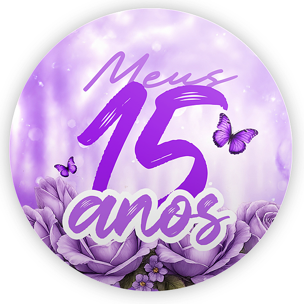 Capa Mini Painel Sublimado - 15 Anos