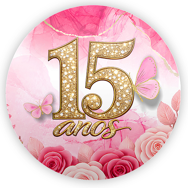 Capa Mini Painel Sublimado - 15 Anos
