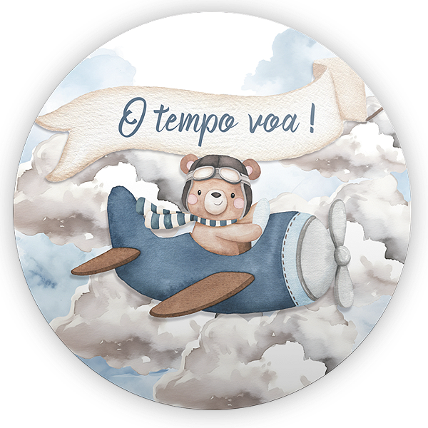 Capa Mini Painel Sublimado - Ursinho Aviador