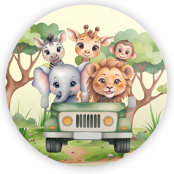 Capa Painel Redondo Sublimado - Safari