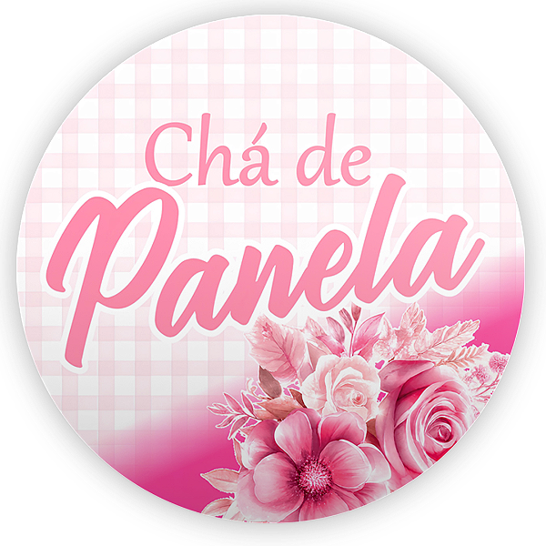 Capa Painel Redondo Sublimado - Chá de Panela
