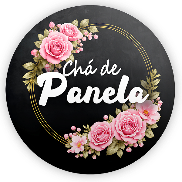 Capa Painel Redondo Sublimado - Chá de Panela