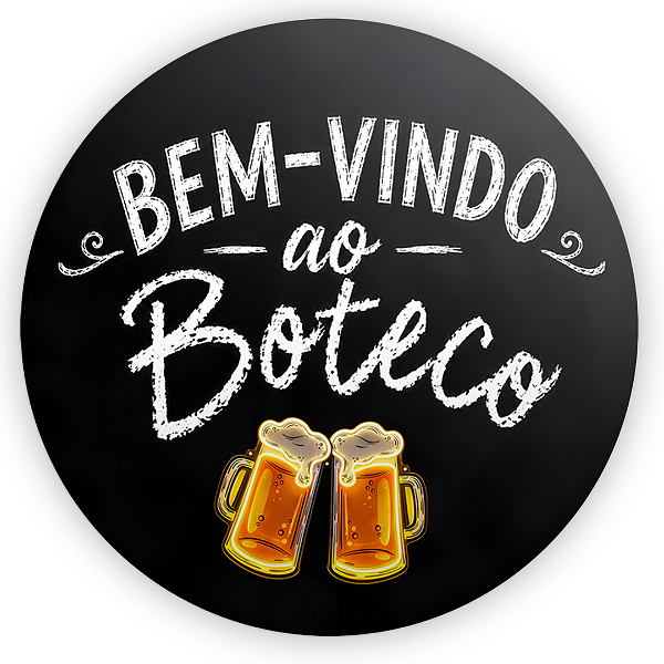Capa Painel Redondo Sublimado - Boteco