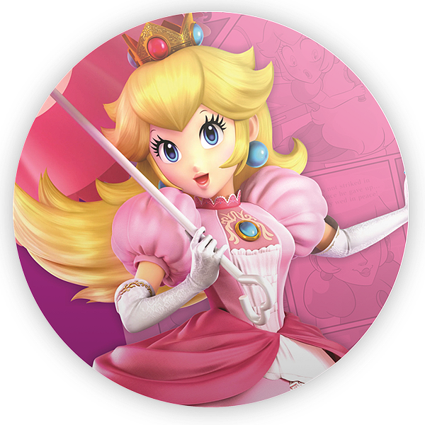 Capa Painel Redondo Sublimado - Princesa Peach