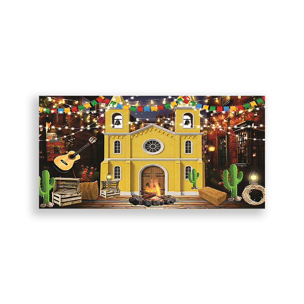 Capa Painel Retangular Sublimado - Festa Junina
