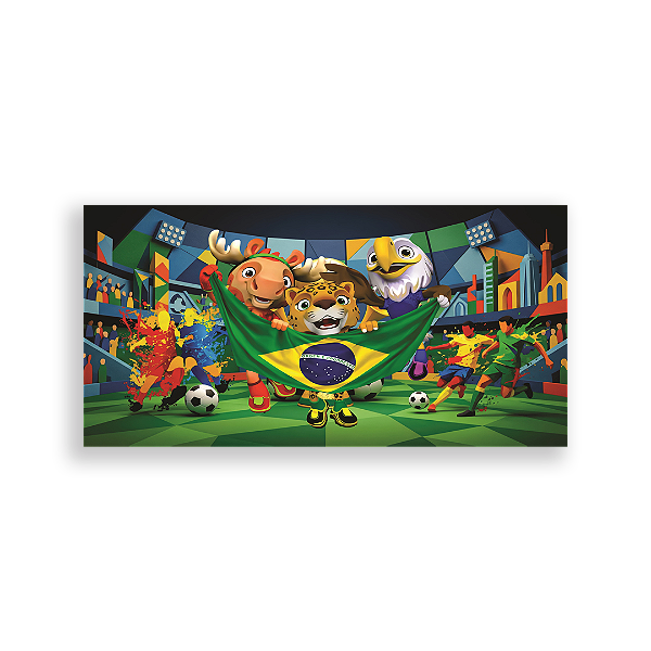 Capa Painel Retangular Sublimado - Copa do Mundo Brasil
