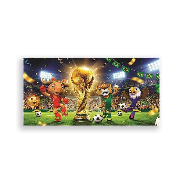 Capa Painel Retangular Sublimado - Copa do Mundo Brasil