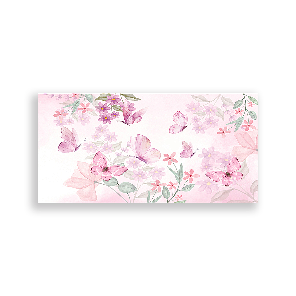 Capa Painel Retangular Sublimado - Jardim Aquarelado