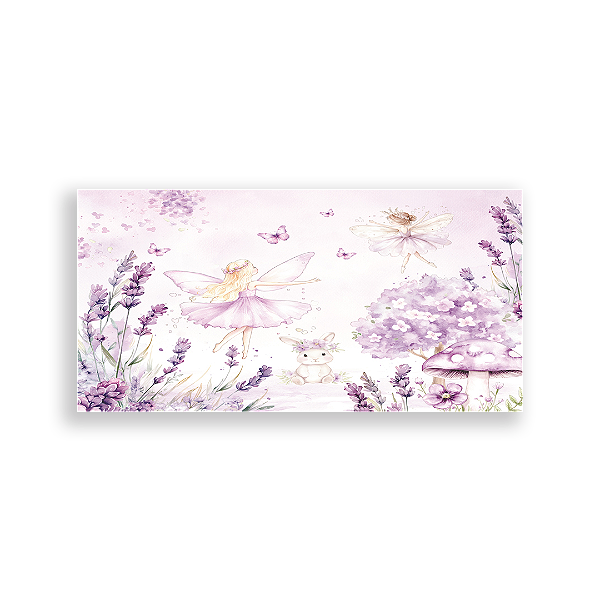 Capa Painel Retangular Sublimado - Fadinha Roxa