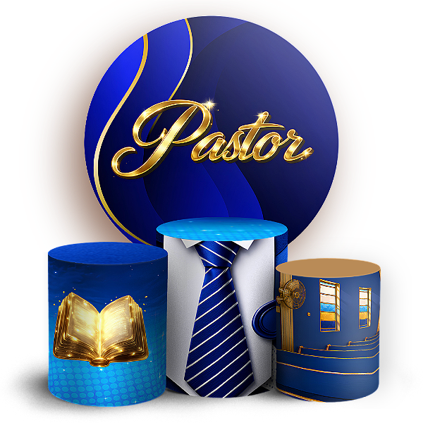 Capas Painel Redondo e Trio Cilindro Sublimado - Pastor