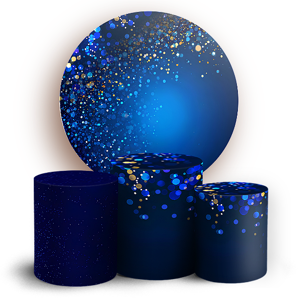 Capas Painel Redondo e Trio Cilindro Sublimado - Glitter