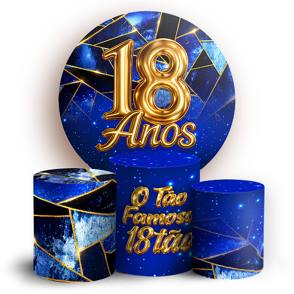 Capas Painel Redondo e Trio Cilindro Sublimado - 18 Anos