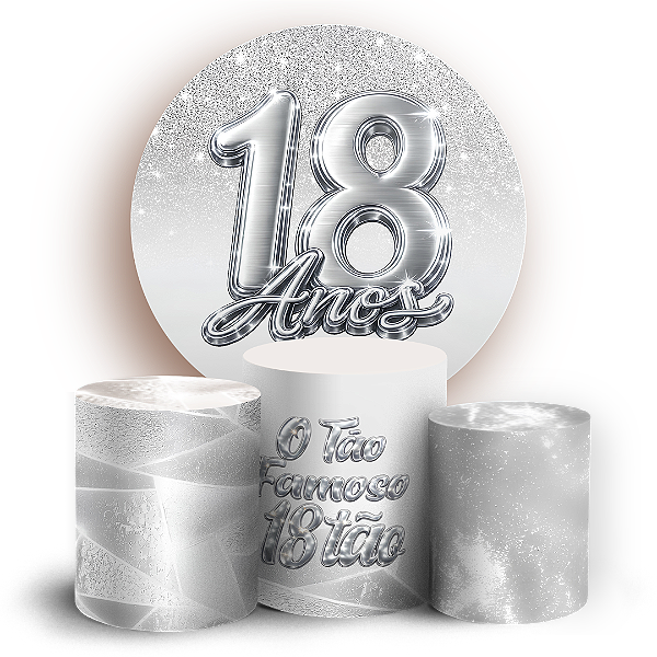 Capas Painel Redondo e Trio Cilindro Sublimado - 18 Anos