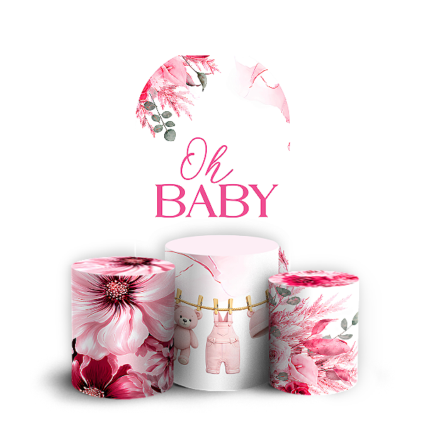 Capas Faixa Lateral e Trio Cilindro Sublimado Veste Fácil - Oh Baby