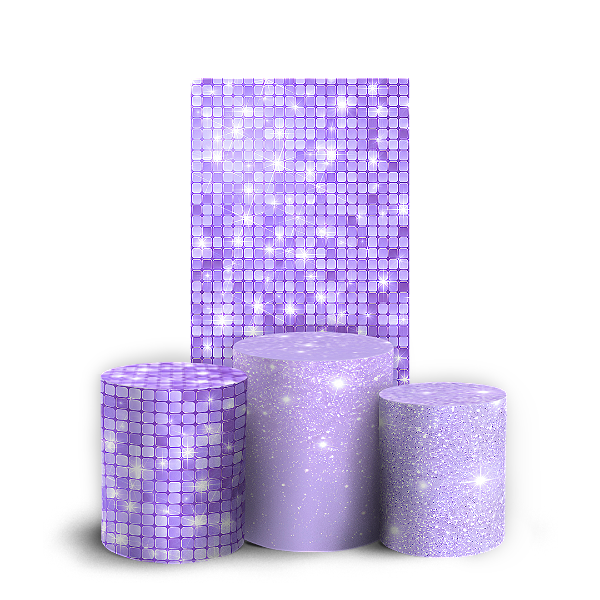 Capas Faixa Lateral e Trio Cilindro Sublimado Veste Fácil - Glitter