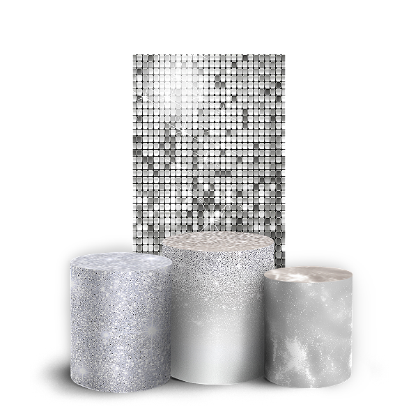 Capas Faixa Lateral e Trio Cilindro Sublimado Veste Fácil - Glitter
