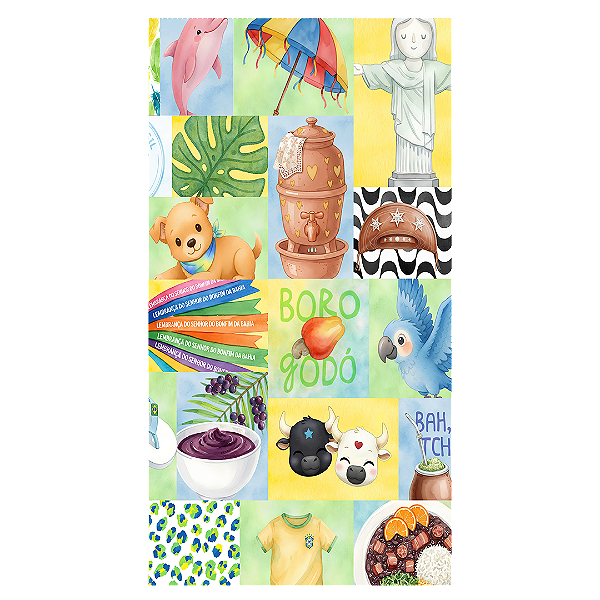 Capa Faixa Lateral Sublimado - Brasilidade Infantil