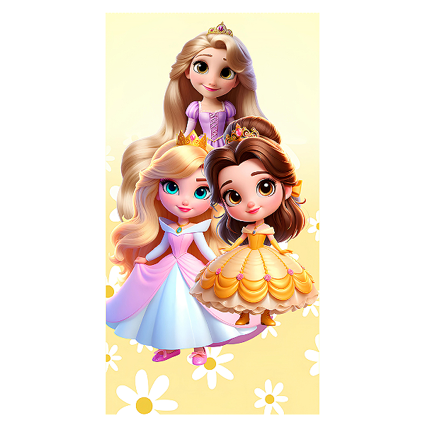 Capa Faixa Lateral Sublimado - Princesas