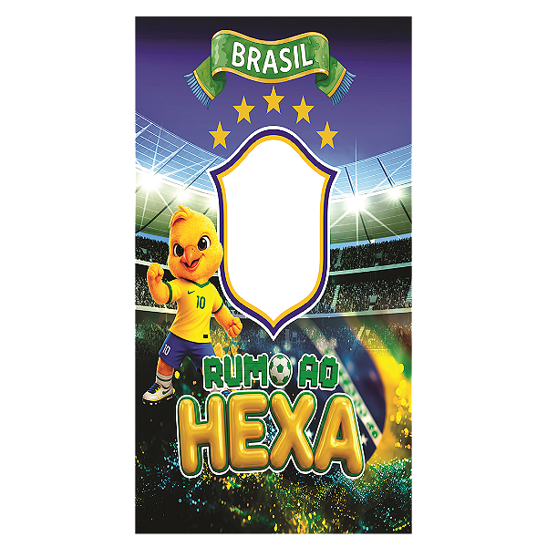 Capa Painel Interativo Vazado Sublimado - Copa do Mundo Brasil