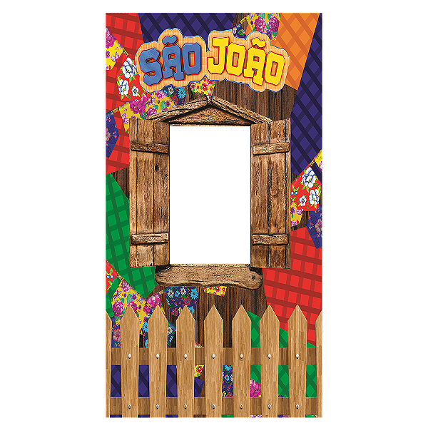 Capa Painel Interativo Vazado Sublimado - Festa Junina