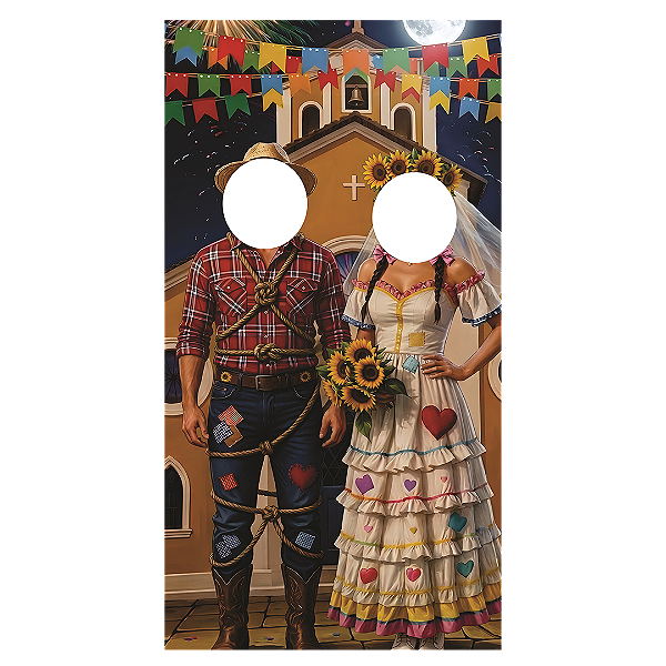 Capa Painel Interativo Vazado Sublimado - Festa Junina
