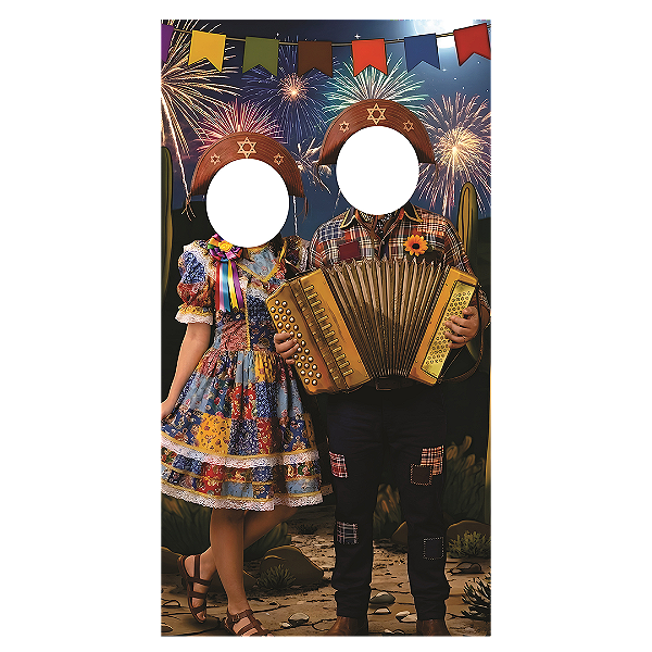 Capa Painel Interativo Vazado Sublimado - Festa Junina