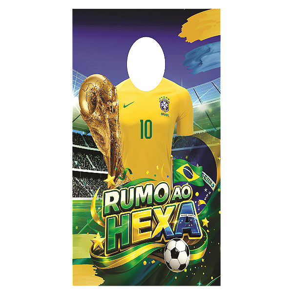 Capa Painel Interativo Vazado Sublimado - Copa do Mundo Brasil