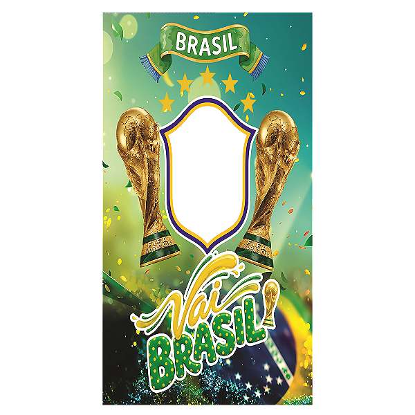 Capa Painel Interativo Vazado Sublimado - Copa do Mundo Brasil