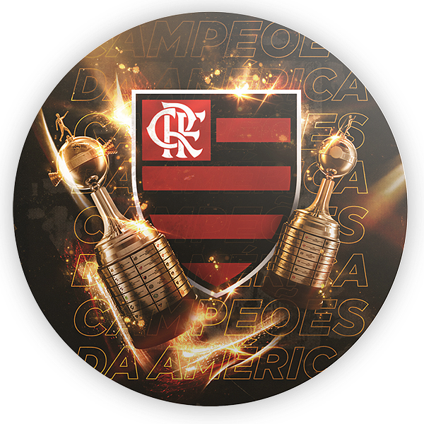 Capa Painel Redondo Sublimado - Time Flamengo