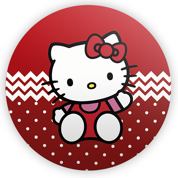 Capa Painel Redondo Sublimado - Hello Kitty