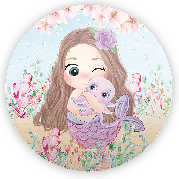 Capa Mini Painel Sublimado - Sereia