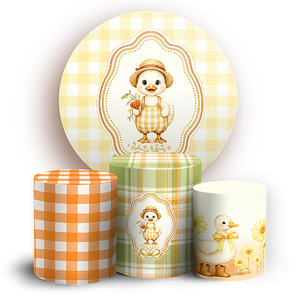 Capas Painel Redondo e Trio Cilindro Sublimado - Ganso